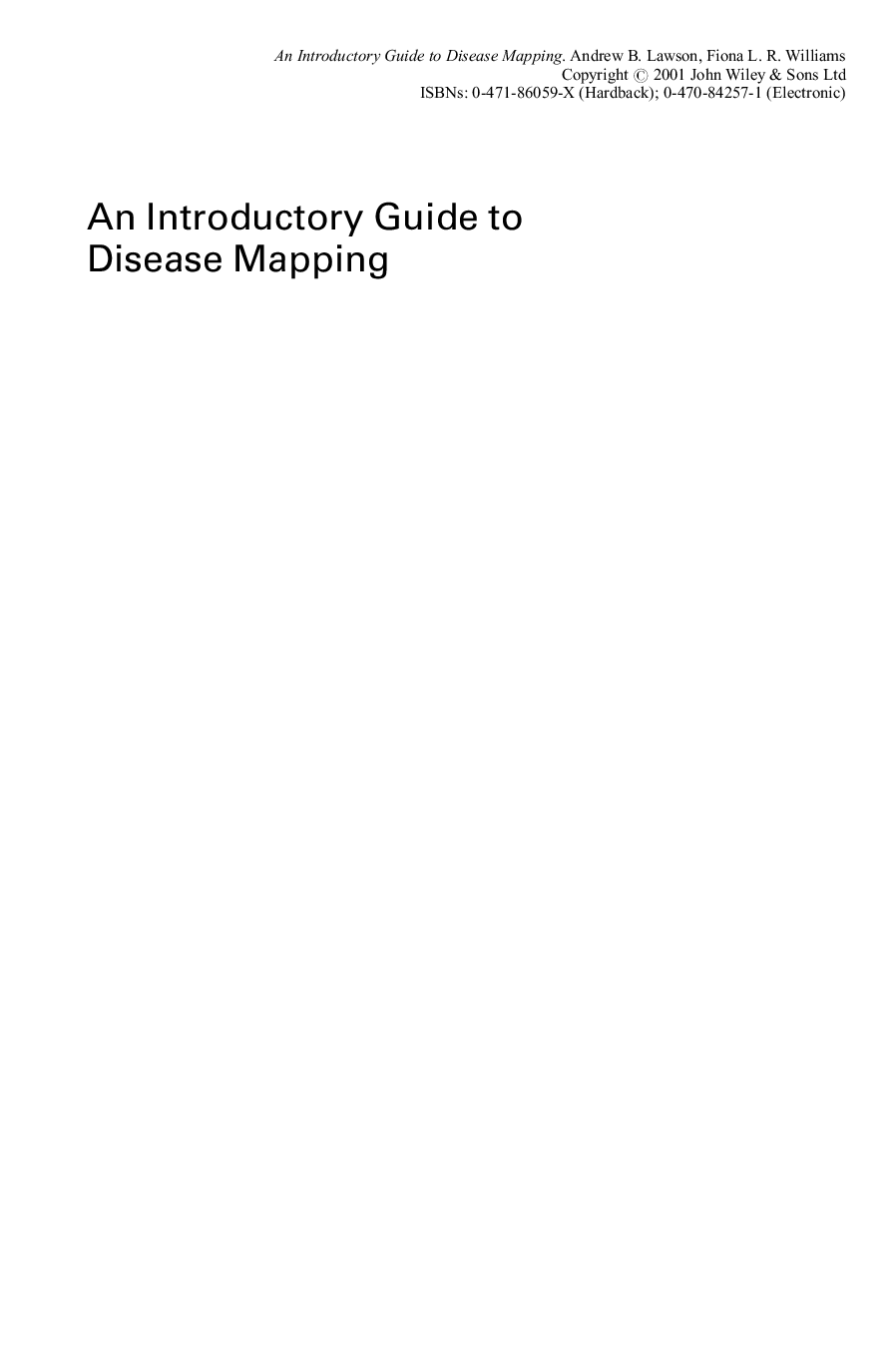 An introductoty guide to disease mapping