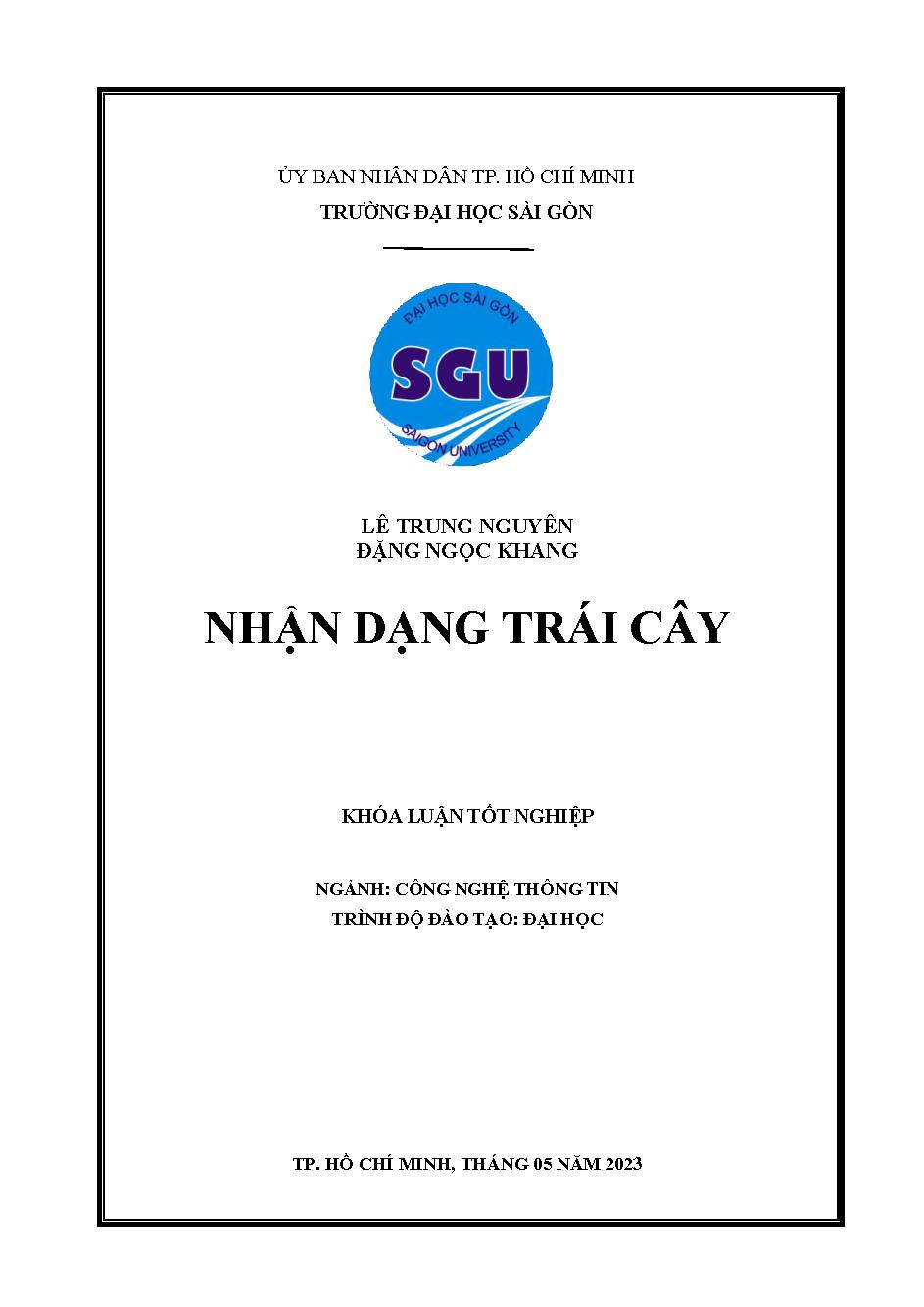 Nhận dạng trái cây