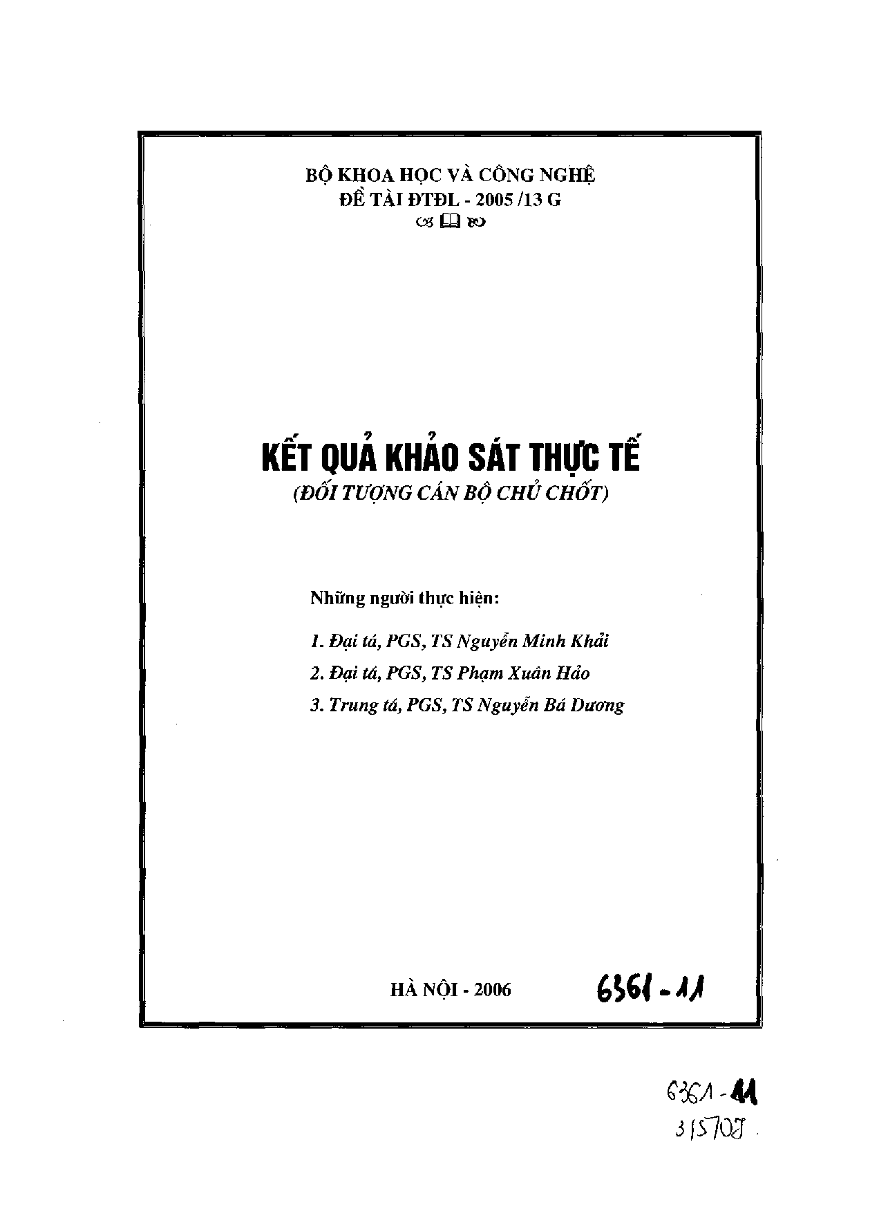 Kết quả khảo sát thực tế  