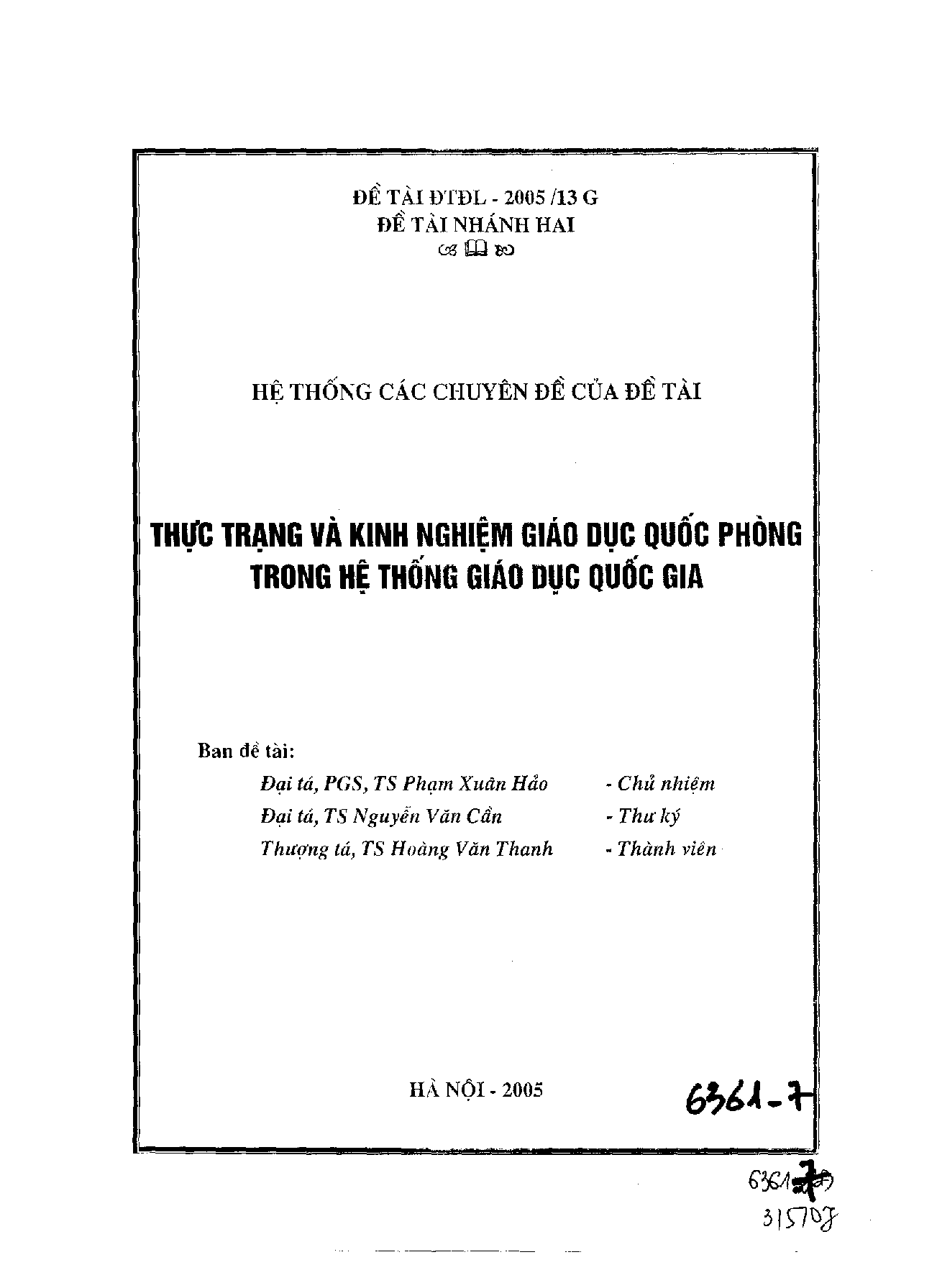 Thực trạng và kinh nghiệm giáo dục quốc phòng trong hệ thống giáo dục quốc gia  