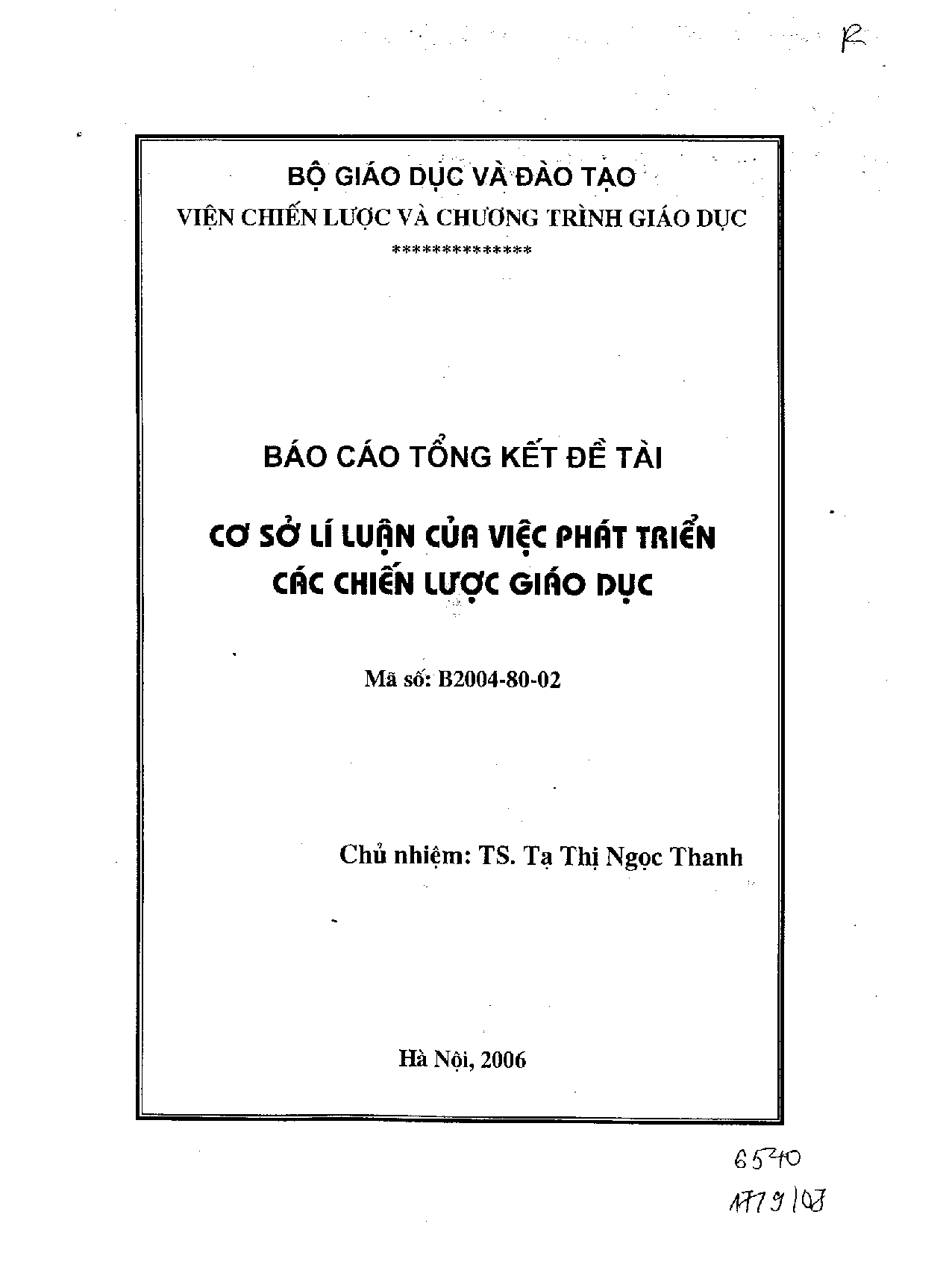 Cơ sở lí luận của việc phát triển các chiến lược giáo dục  