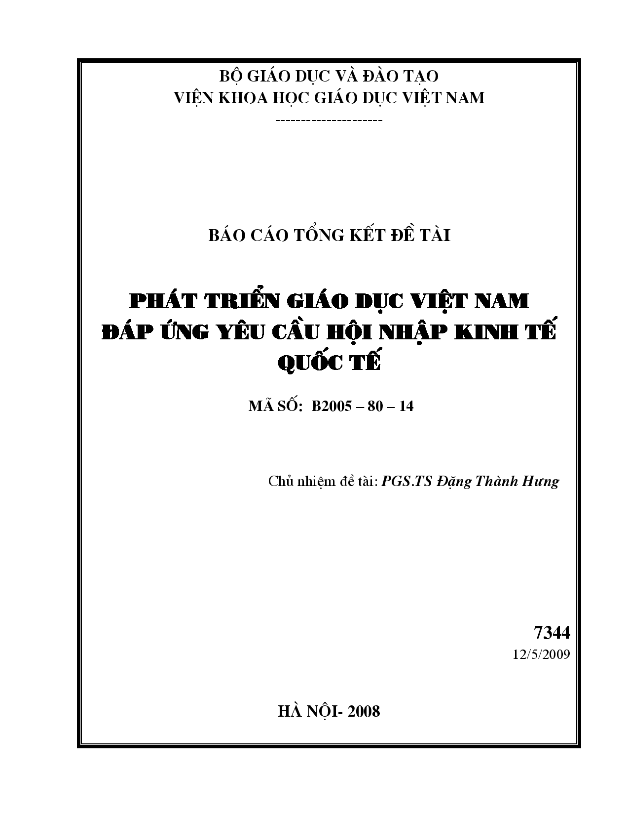 Phát triển giáo dục Việt Nam đáp ứng yêu cầu hội nhập kinh tế quốc tế  