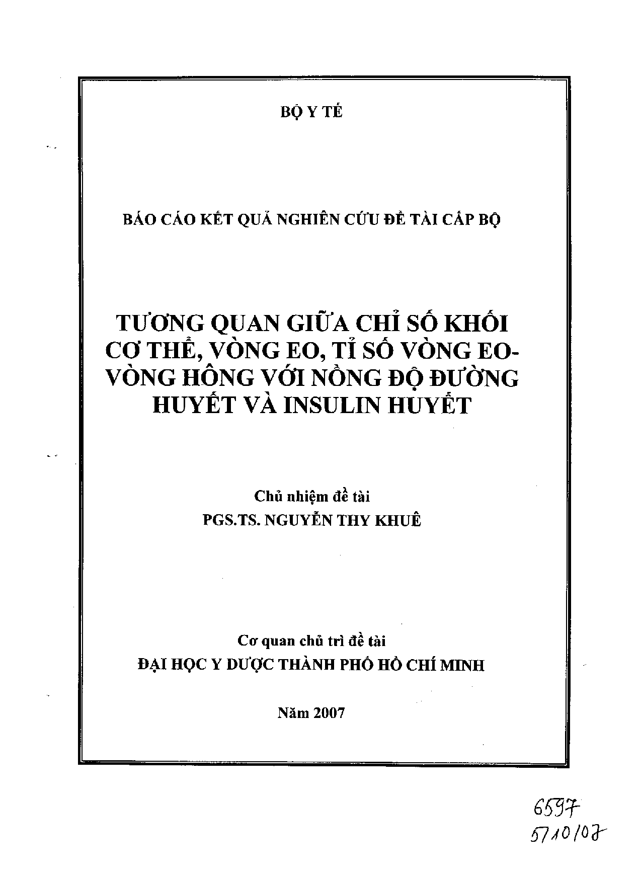 Tương quan giữa chỉ số khối cơ thể, vòng eo, tỉ số vòng eo-vòng hông với nồng độ đường huyết và insulin huyết  