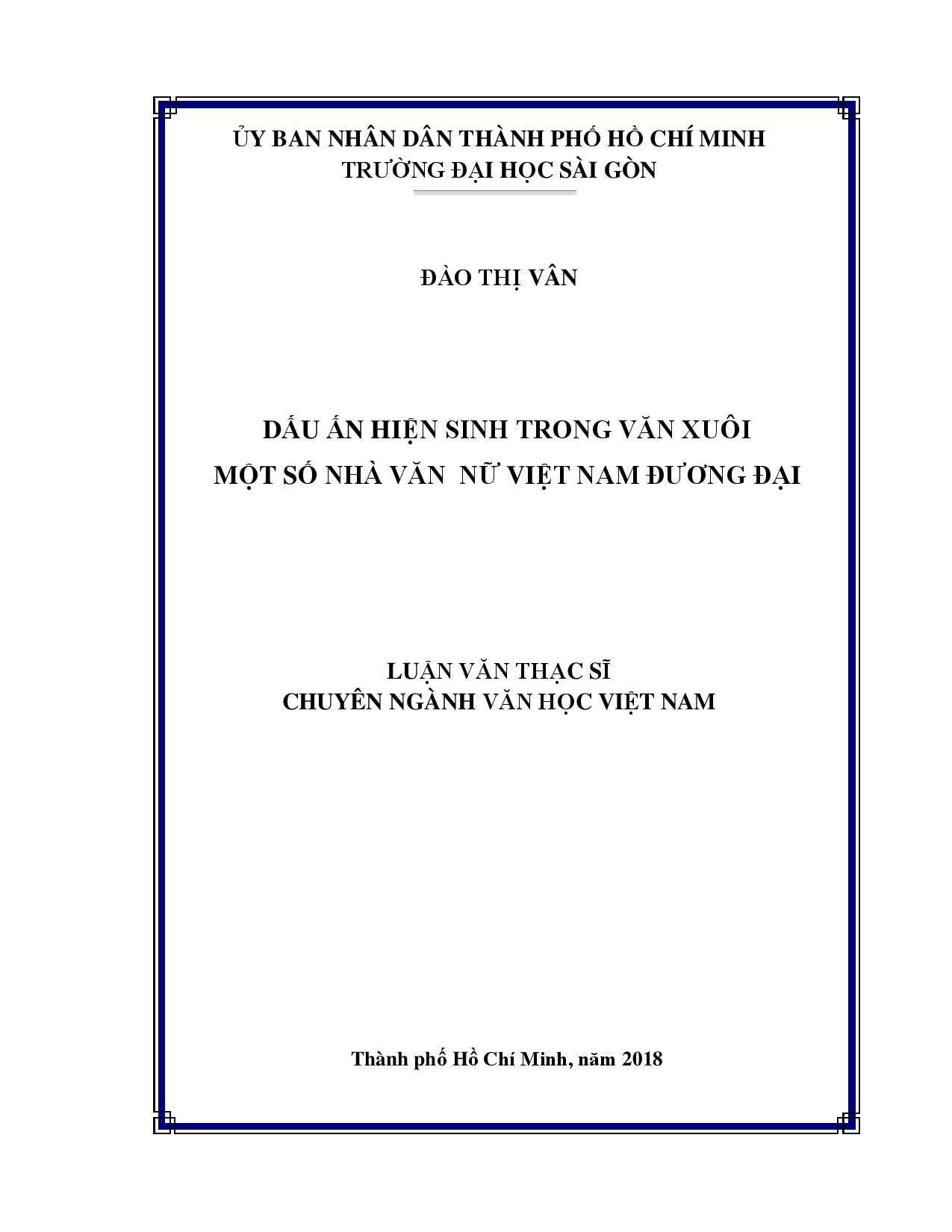 Dấu ấn hiện sinh trong văn xuôi một số nhà văn nữ Việt Nam đương đại  