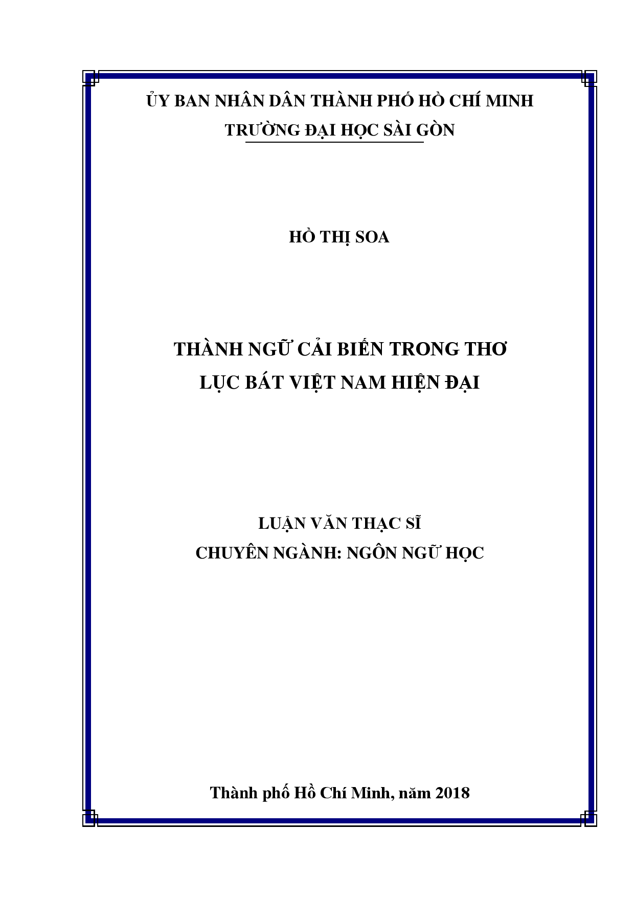 Thành ngữ cải biên trong thơ lục bát Việt Nam hiện đại  