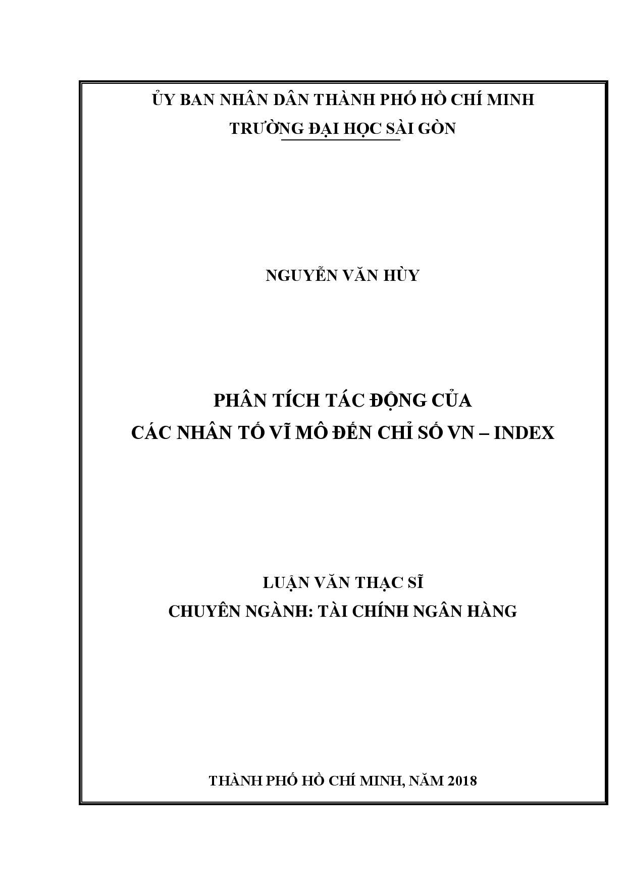 Phân tích tác động của các nhân tố vĩ mô đến chỉ số VN-Index  