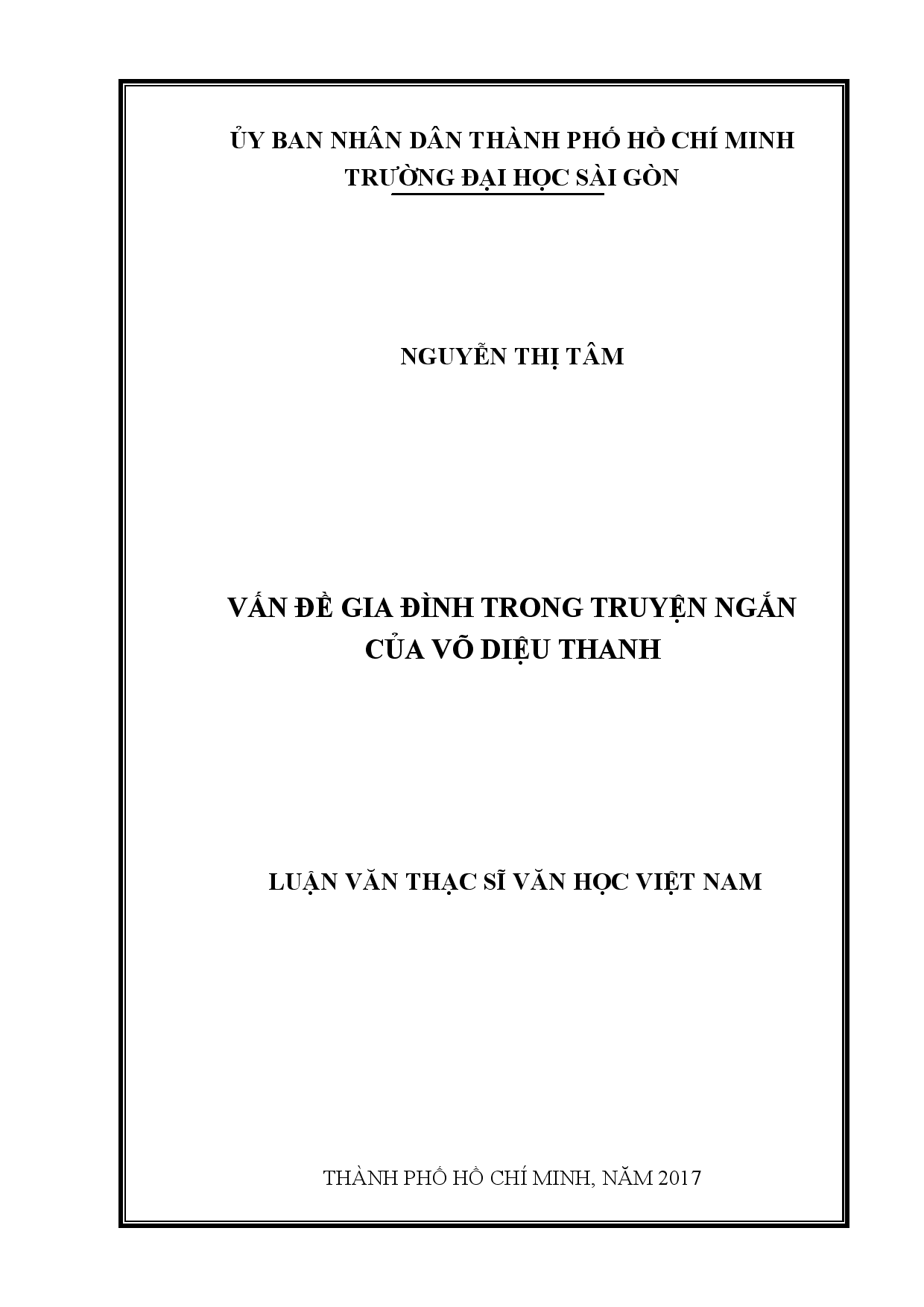 Vấn đề gia đình trong truyện ngắn của Võ Diệu Thanh  