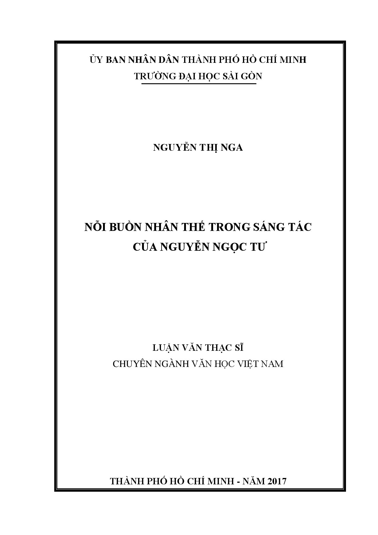 Nỗi buồn nhân thế trong sáng tác của Nguyễn Ngọc Tư  