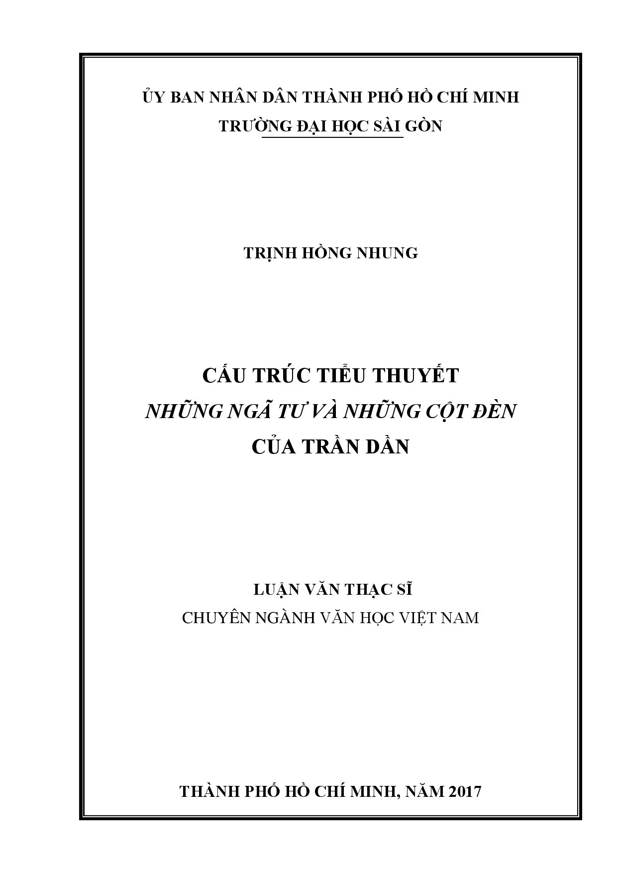 Cấu trúc tiểu thuyết Những ngã tư và những cột đèn của Trần Dần  