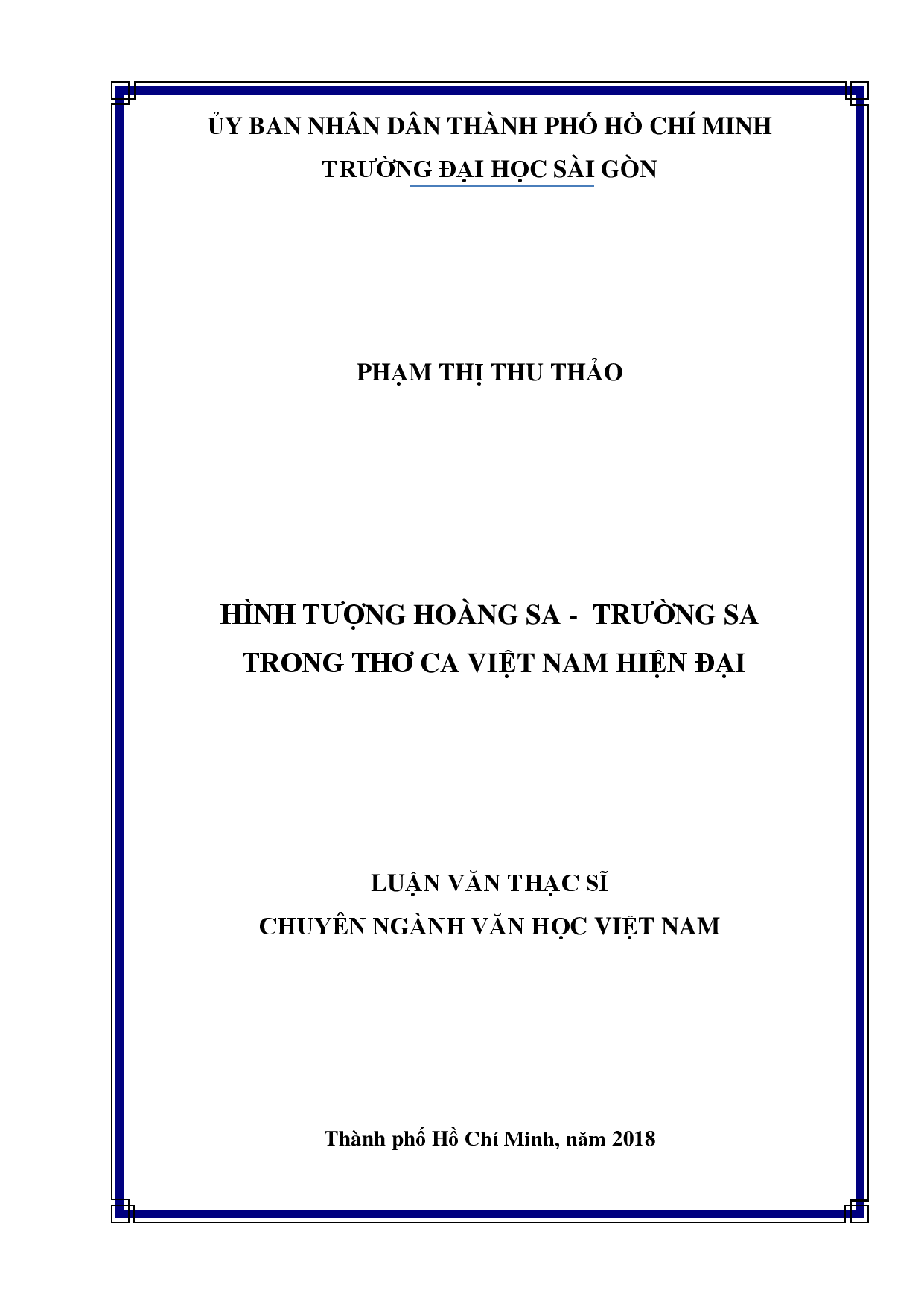 Hình tượng Hoàng Sa - Trường Sa trong thơ ca Việt Nam hiện đại  