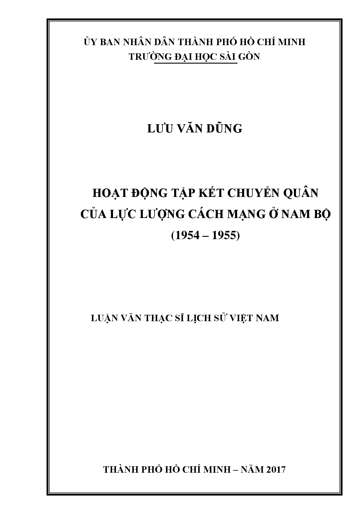 Hoạt động tập kết chuyển quân của lực lượng cách mạng ở Nam Bộ (1954 - 1955)  