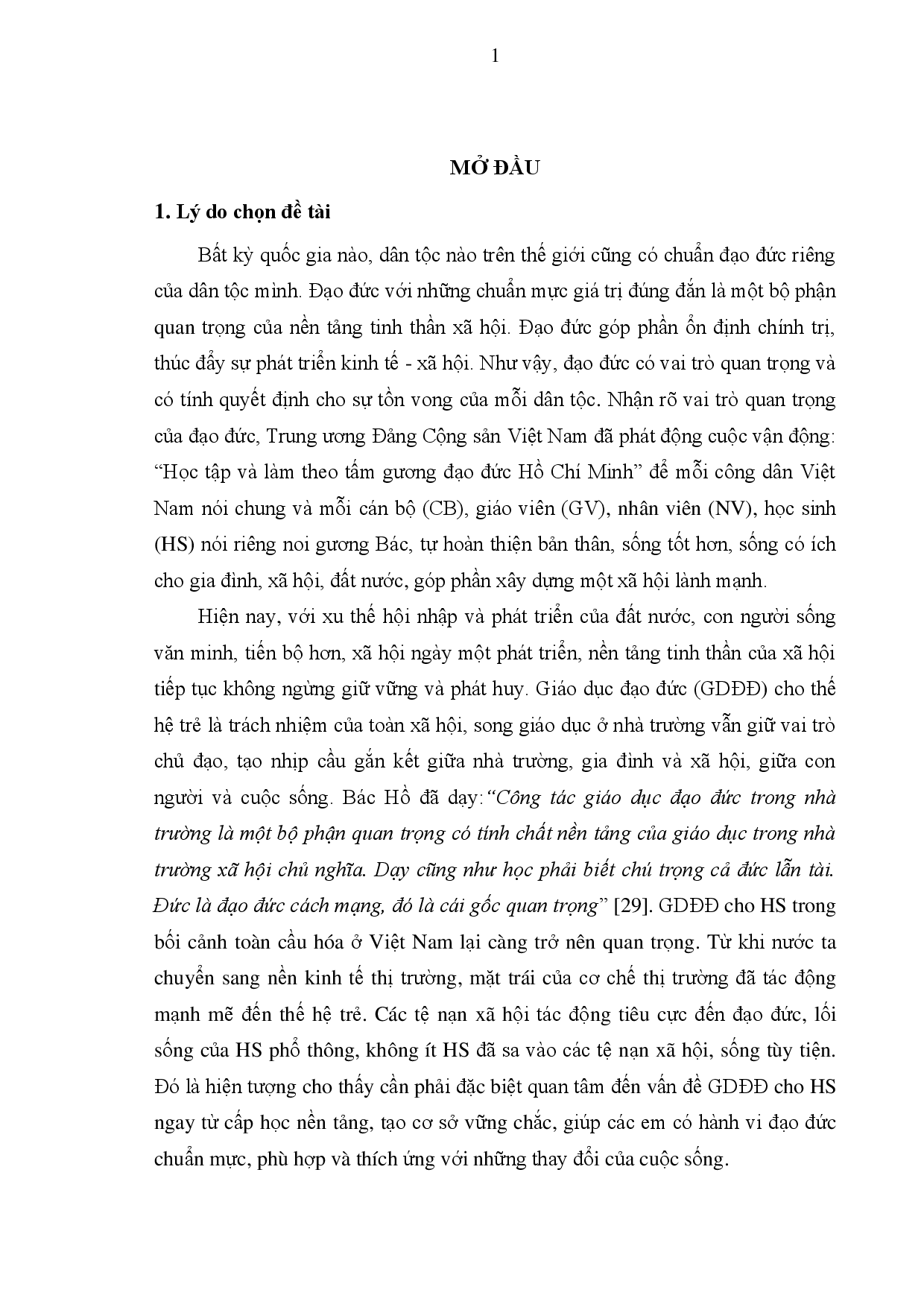 Quản lí hoạt động giáo dục đạo đức học sinh tại các trường tiểu học quận 8, Thành phố Hồ Chí Minh trong giai đoạn hiện nay  