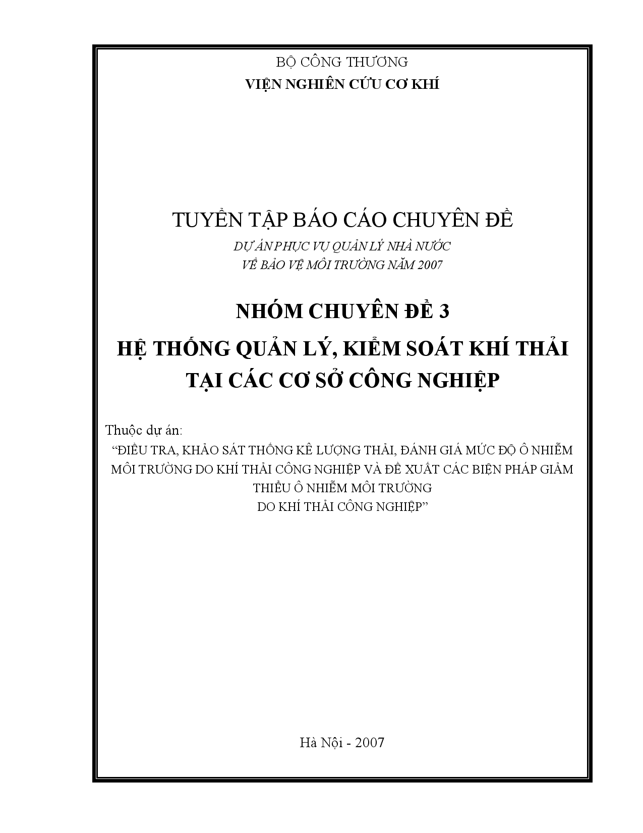 Hệ thống quản lý, kiểm soát khí thải tại các cơ sở công nghiệp  