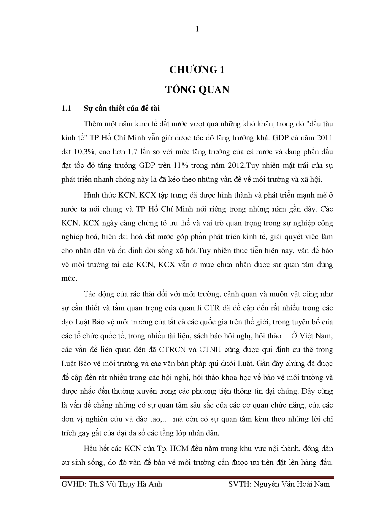 Đánh giá hiện trạng và đề xuất biện pháp quản lý chất thải rắn nguy hại tại khu công nghiệp Tân Bình  