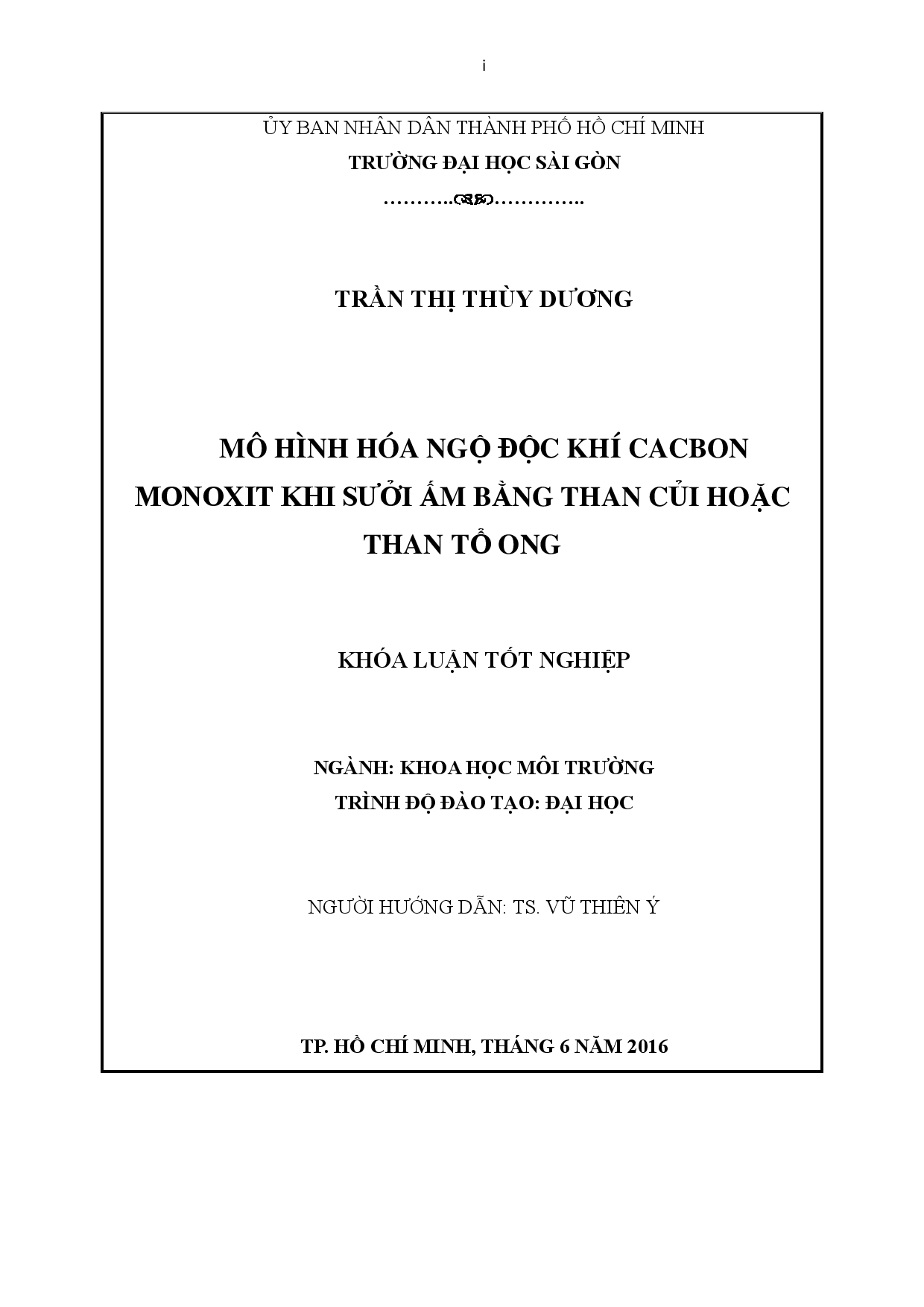 Mô hình hóa ngộ độc khí cacbon monoxit khi sưởi ấm bằng than củi hoặc than tổ ong  