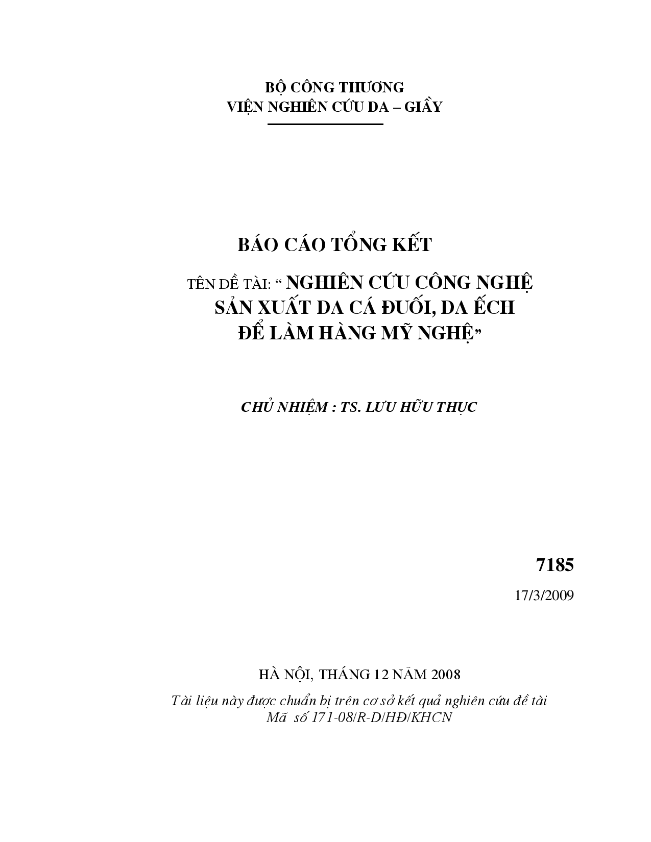 Nghiên cứu công nghệ sản xuất da cá đuối, da ếch để làm hàng mỹ nghệ  