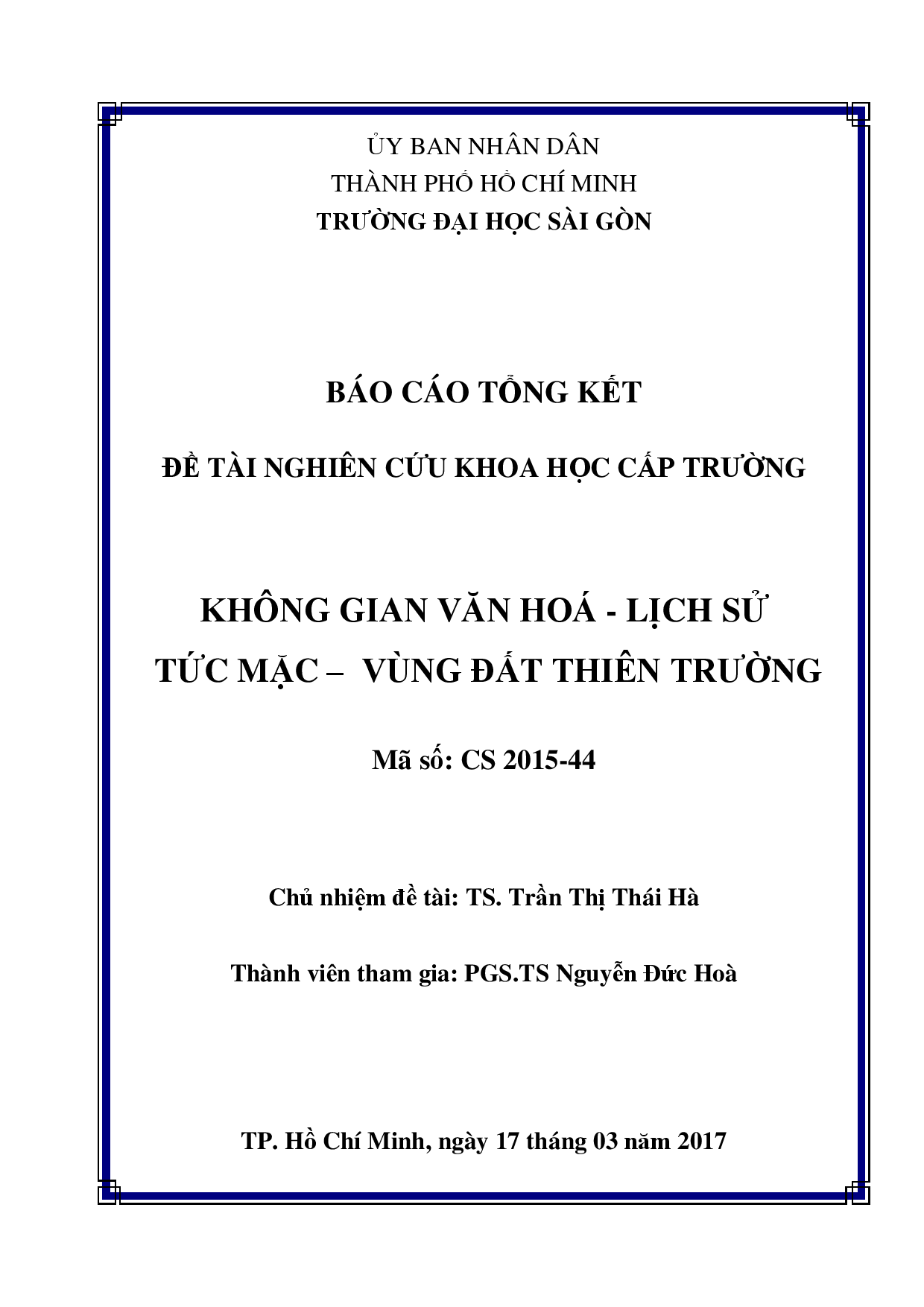 Không gian văn hóa - lịch sử vùng đất Tức Mặc - Thiên Trường  