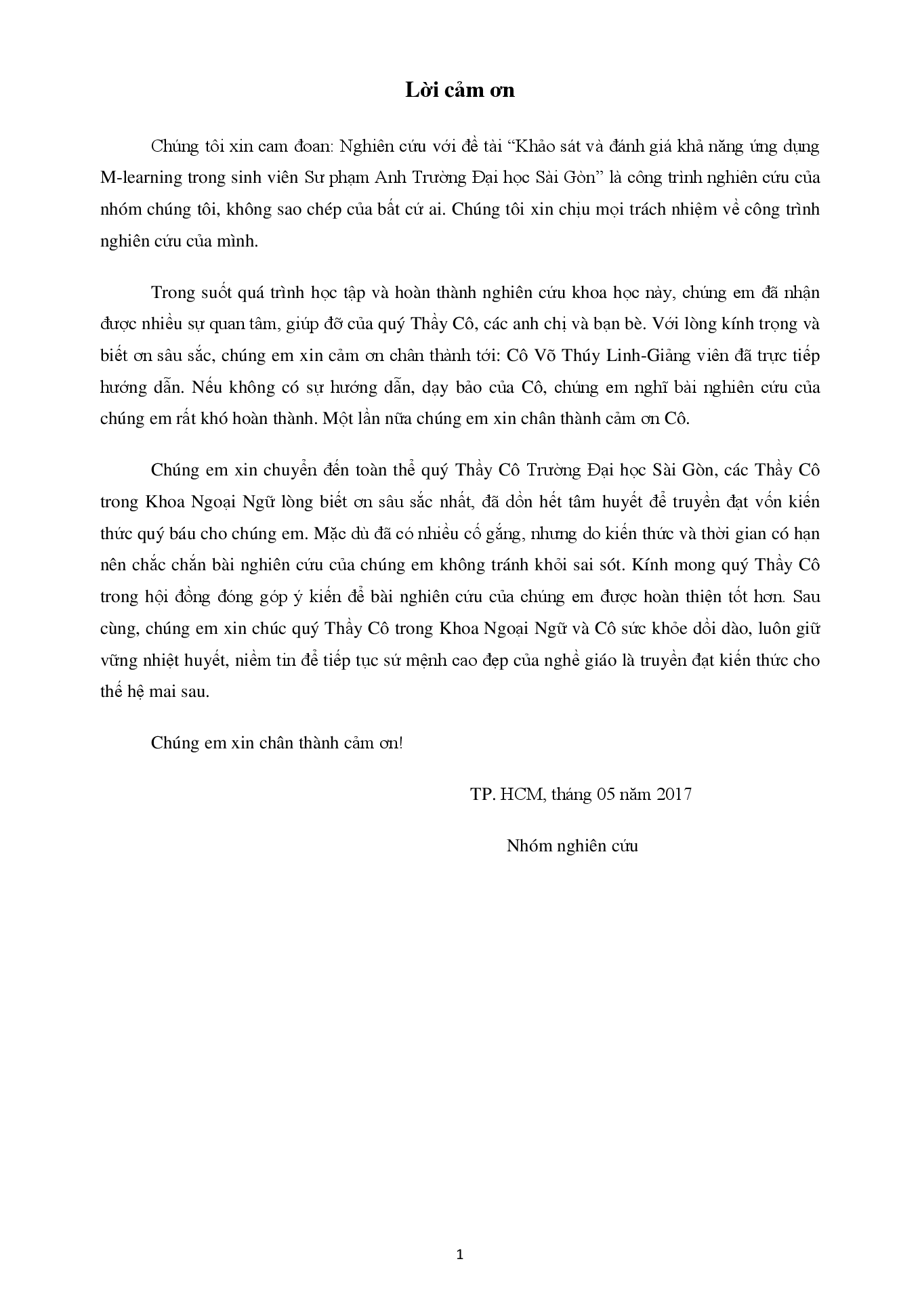 Khảo sát và đánh giá khả năng ứng dụng m-learning trong sinh viên sư phạm Anh trường đại học Sài Gòn  