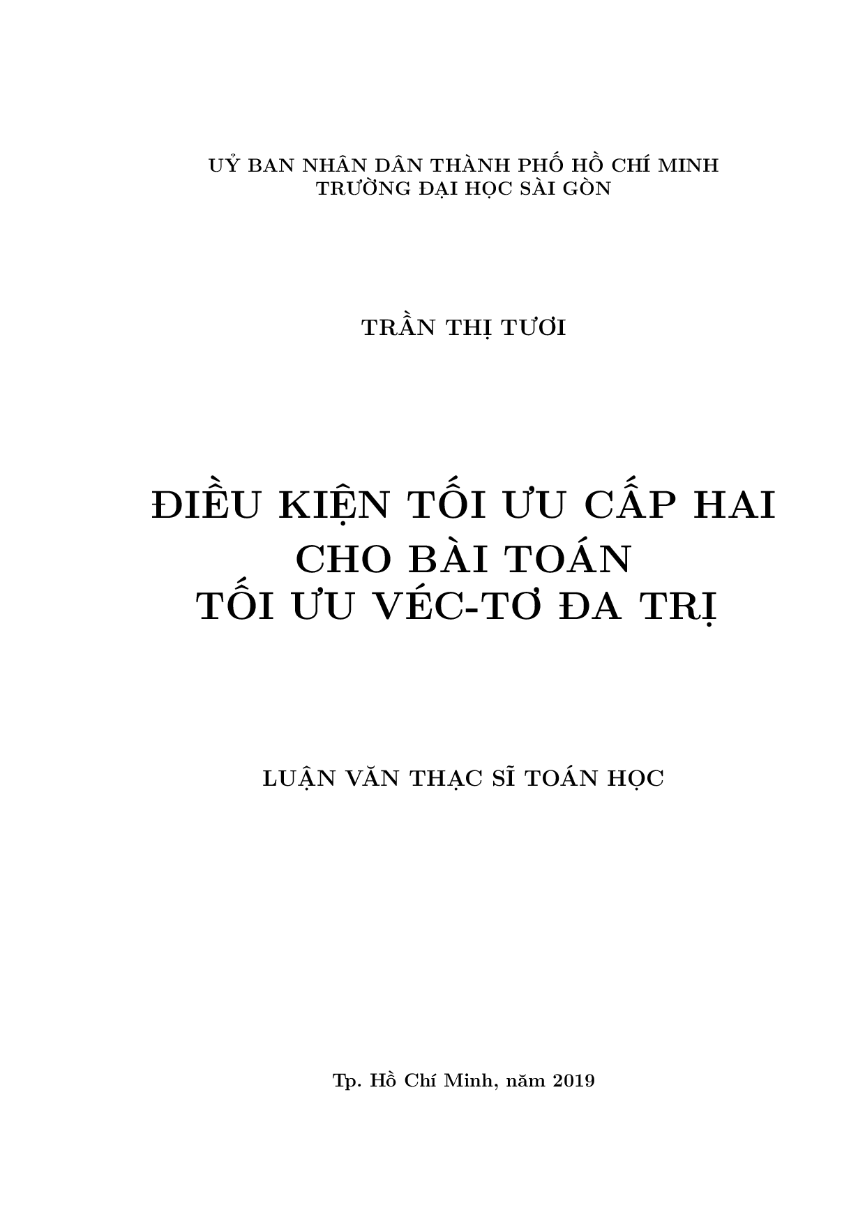 Điều kiện tối ưu cấp hai cho bài toán tối ưu véc-tơ đa trị  