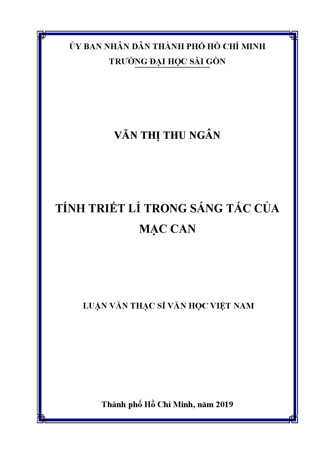 Tính triết lí trong sáng tác của Mạc Can  