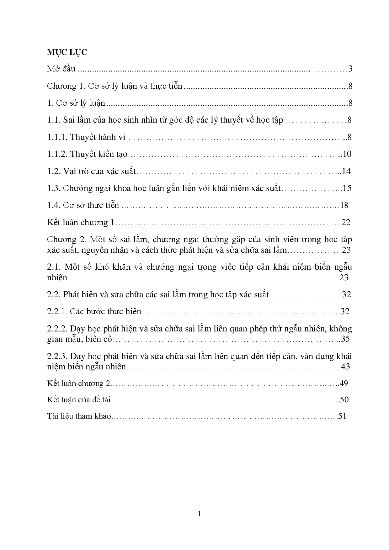 Nghiên cứu cách thức phát hiện và tìm ra nguyên nhân sai lầm, chướng ngại của sinh viên trong học tập xác suất  