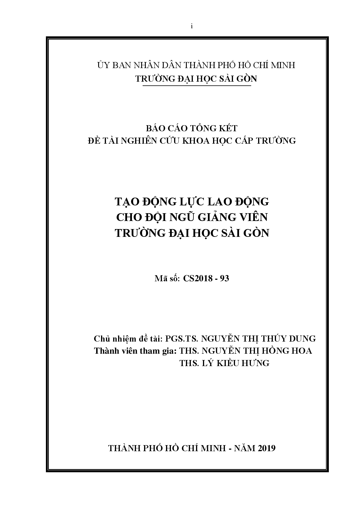 Tạo động lực lao động cho đội ngũ giảng viên trường đại học Sài Gòn  