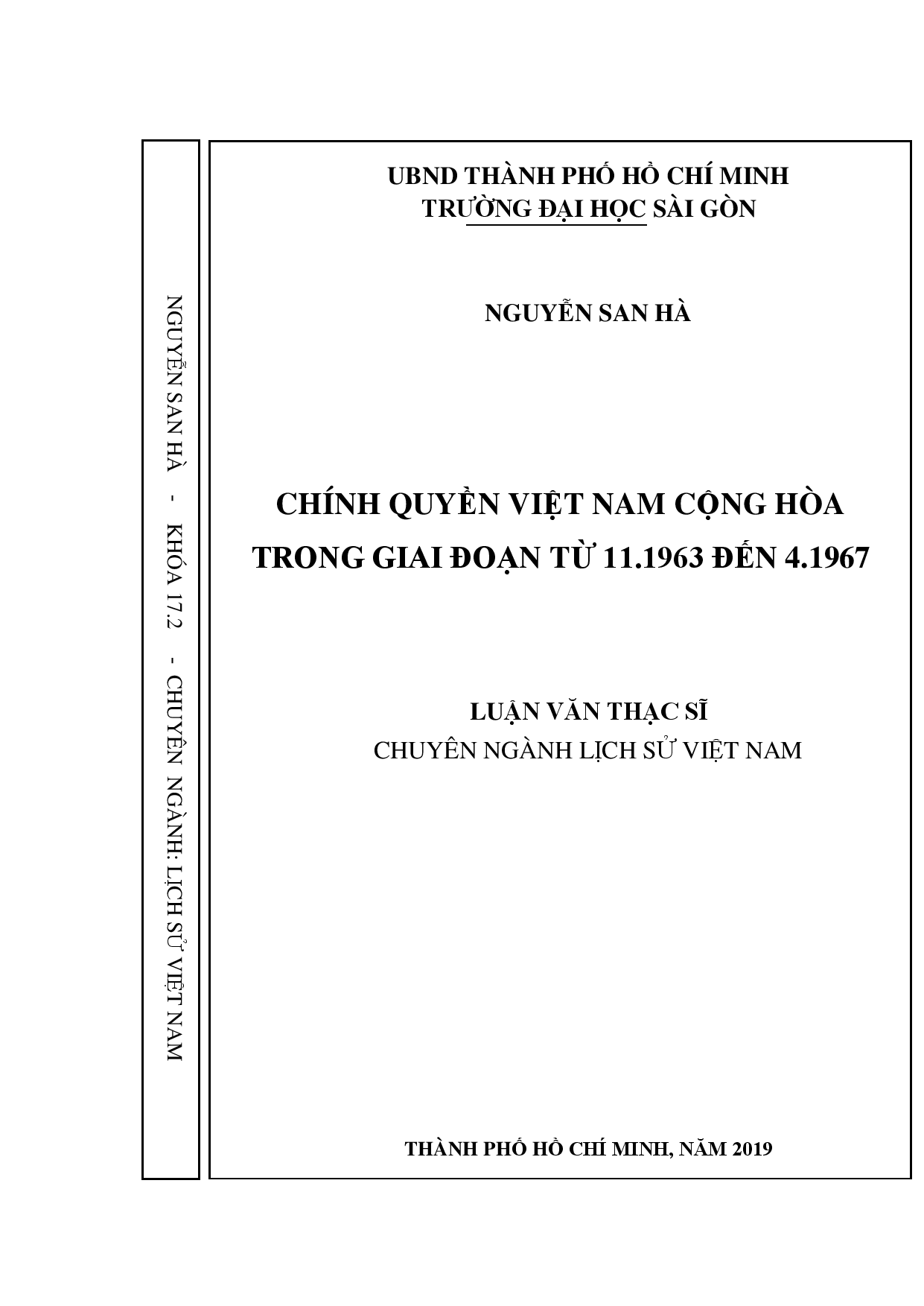 Chính quyền Việt Nam cộng hòa trong giai đoạn từ 11.1963 đến 4.1967  