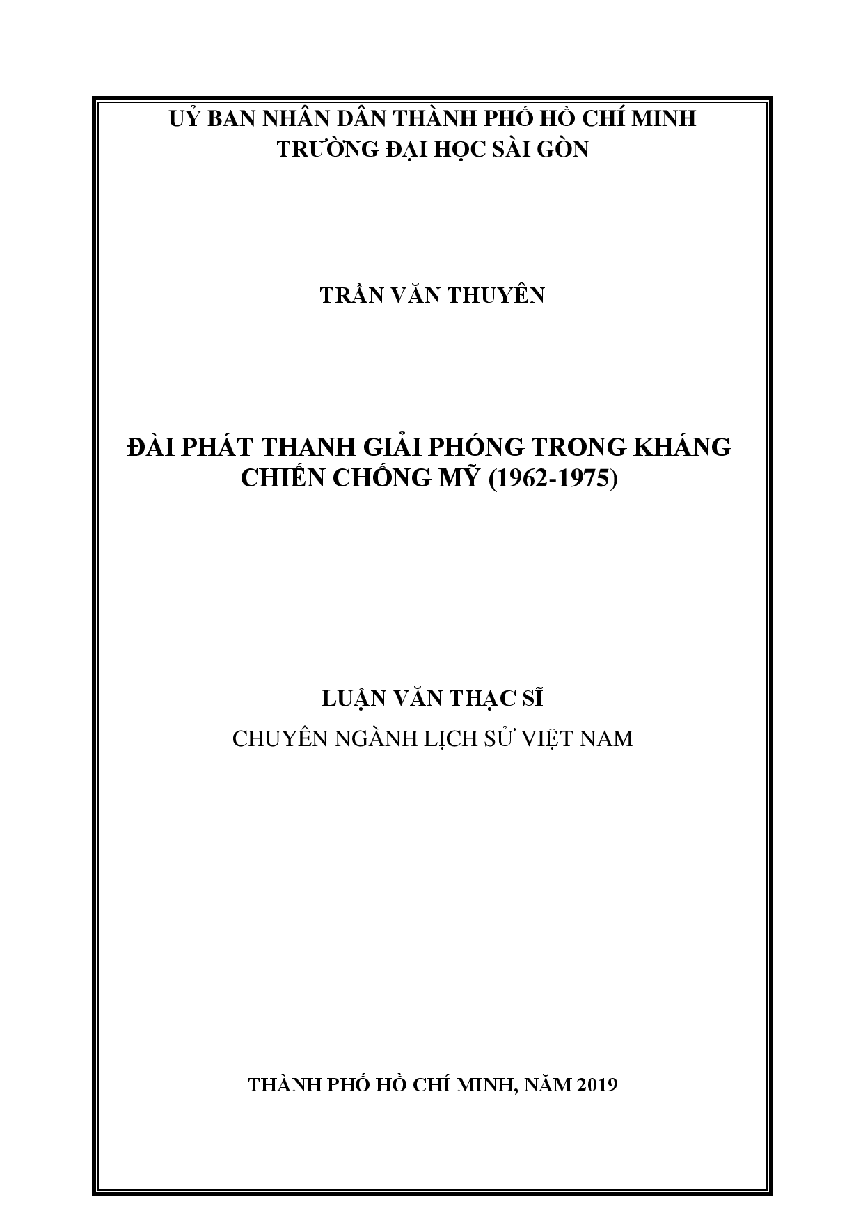 Đài phát thanh giải phóng trong kháng chiến chống Mỹ (1962 - 1975)  