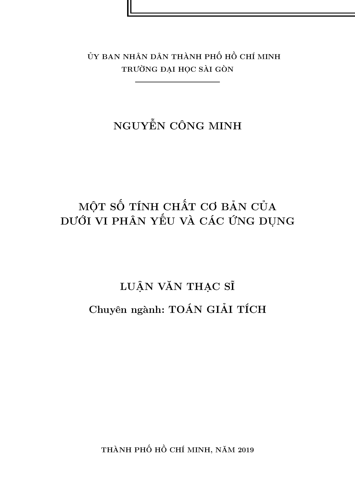 Một số tính chất cơ bản của dưới vi phân yếu và các ứng dụng  