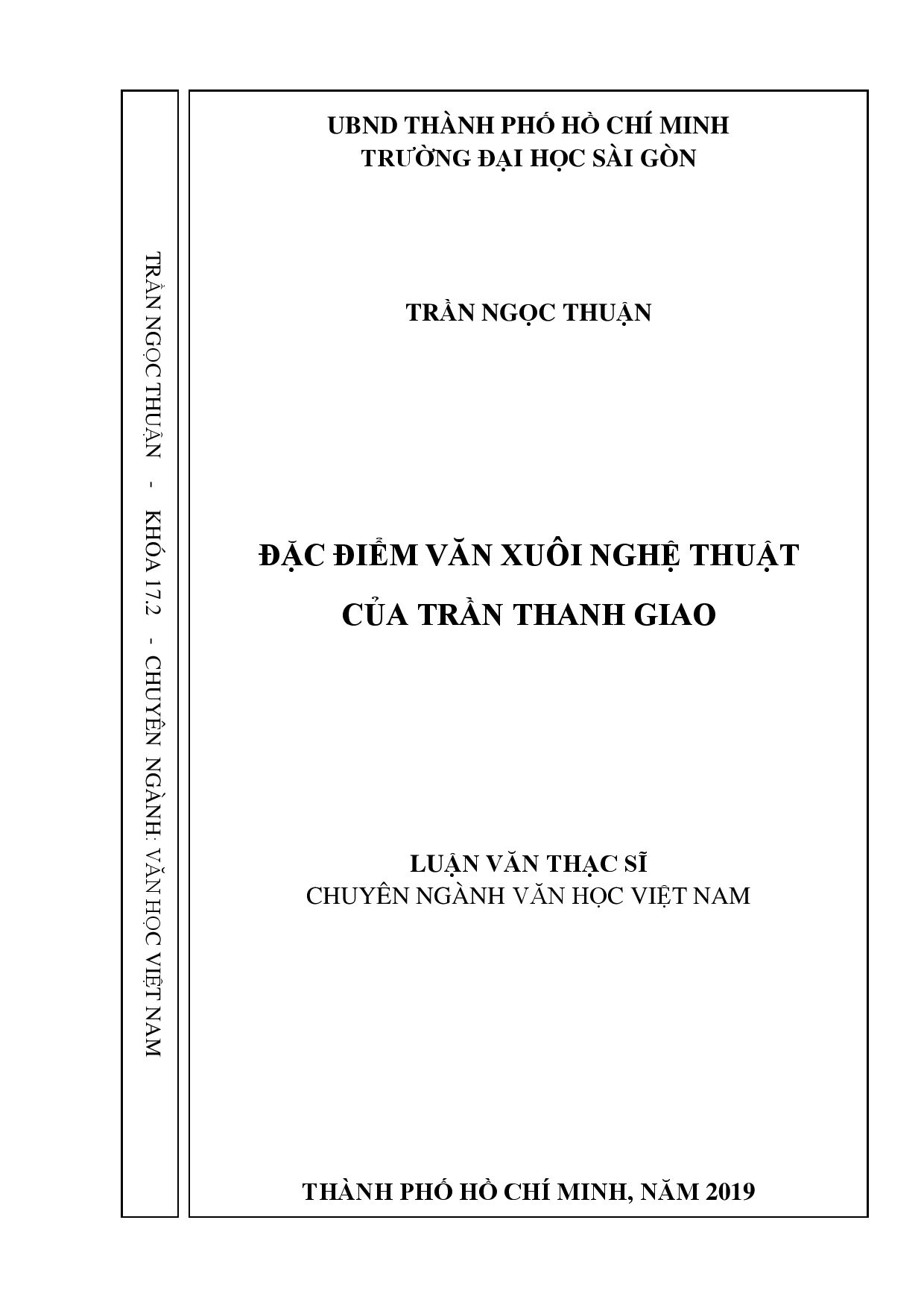 Đặc điểm văn xuôi nghệ thuật của Trần Thanh Giao  