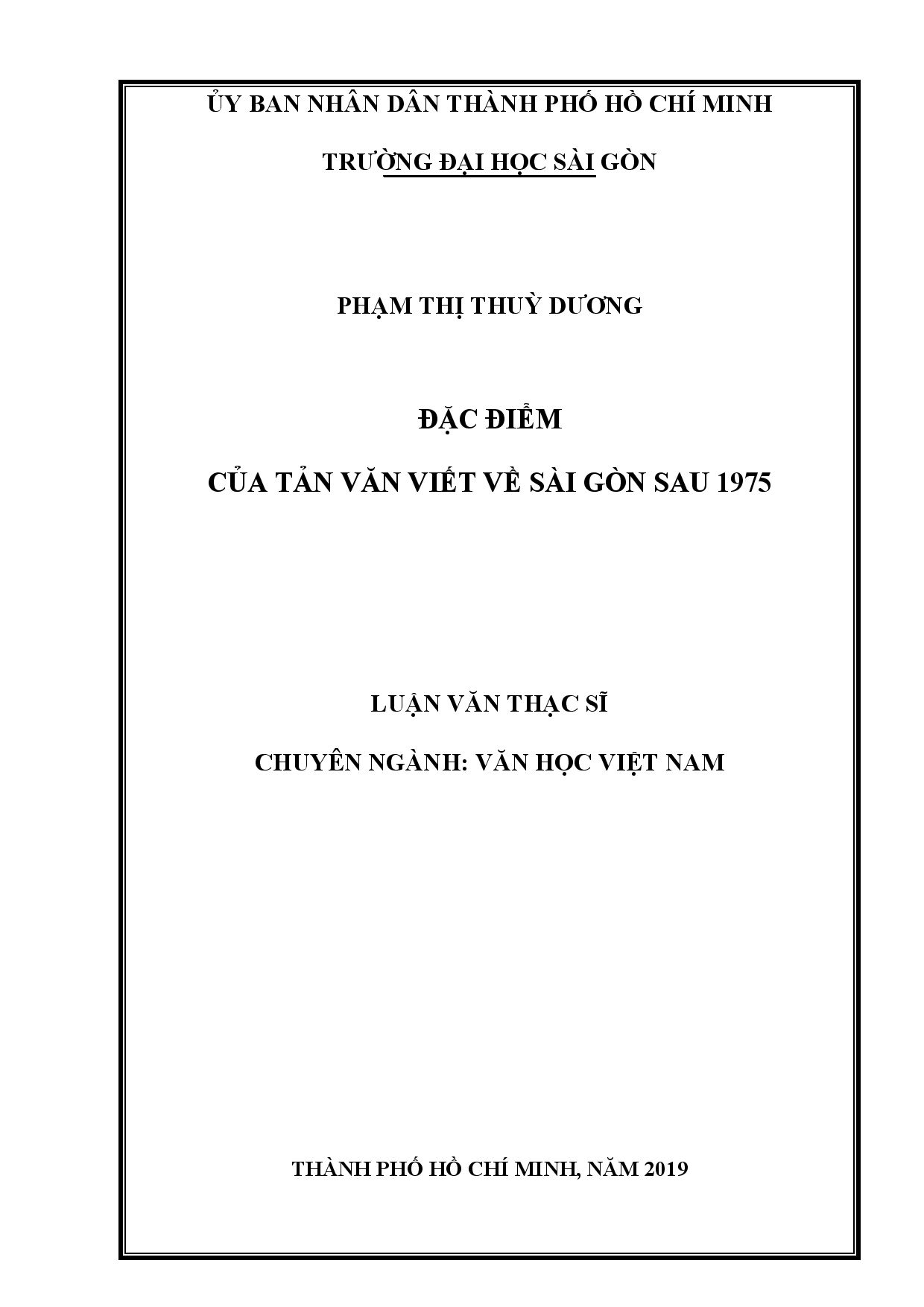 Đặc điểm của tản văn viết về Sài Gòn sau 1975  