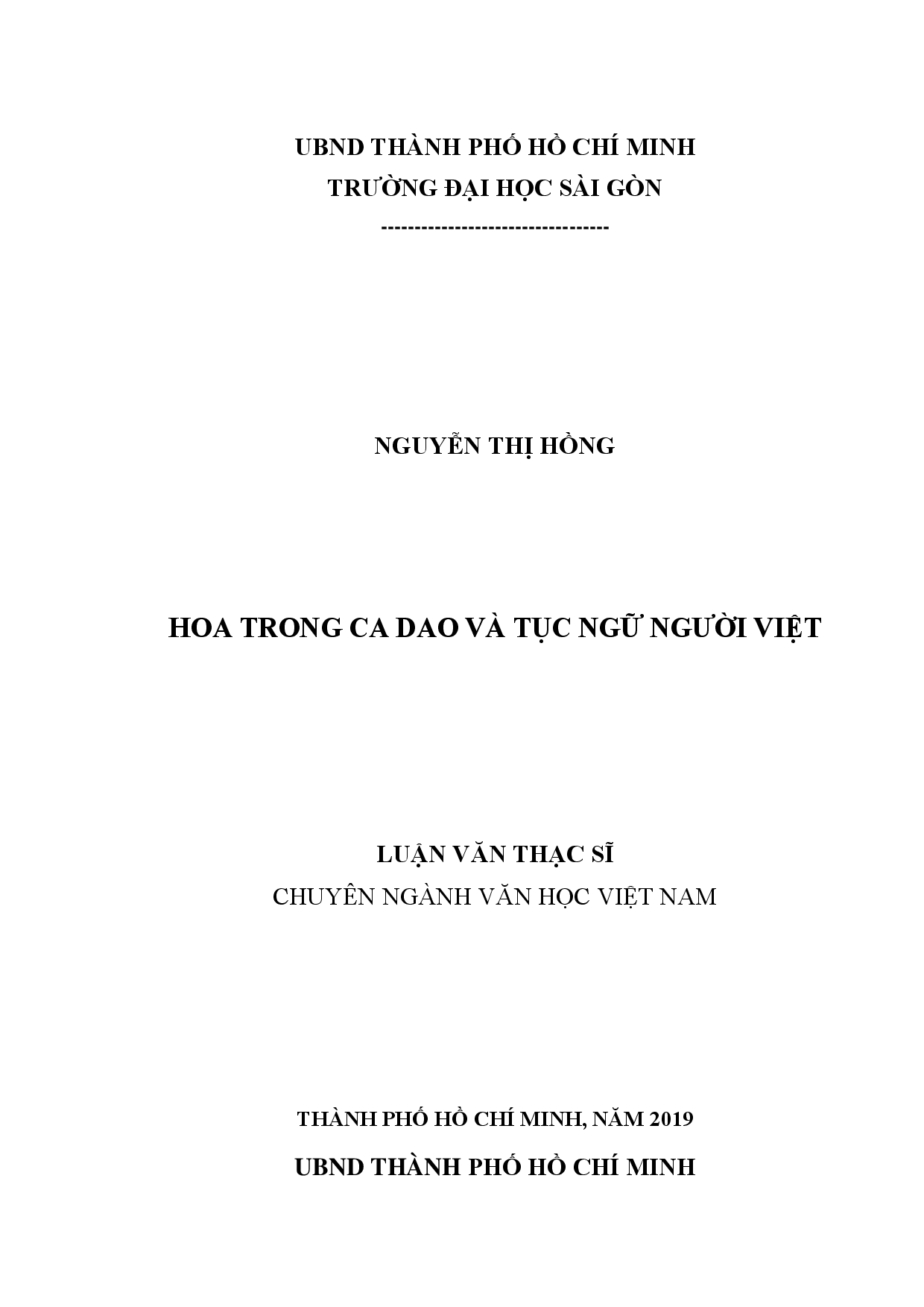 Hoa trong ca dao và tục ngữ người Việt  