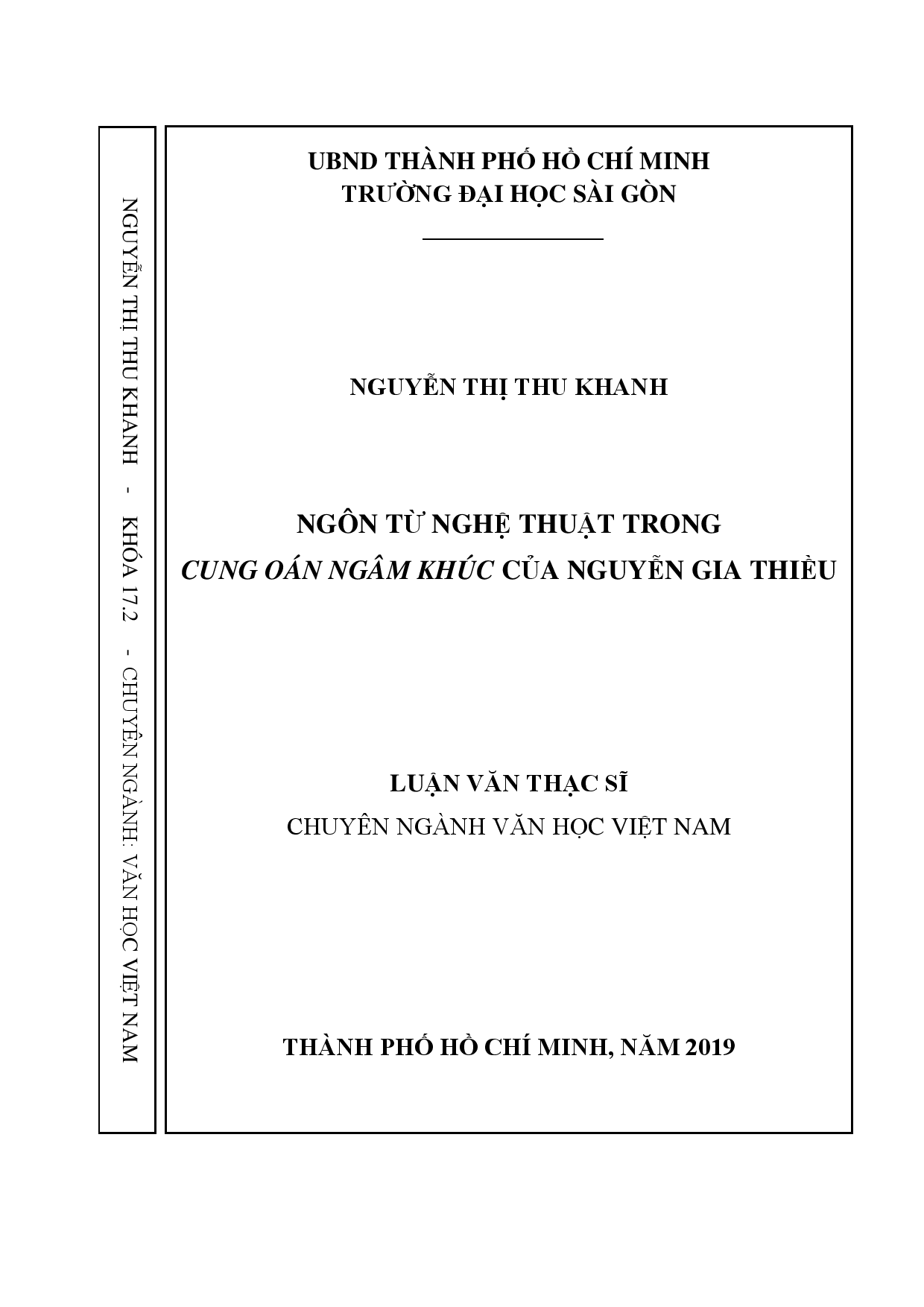 Ngôn từ nghệ thuật trong Cung oán ngâm khúc của Nguyễn Gia Thiều  