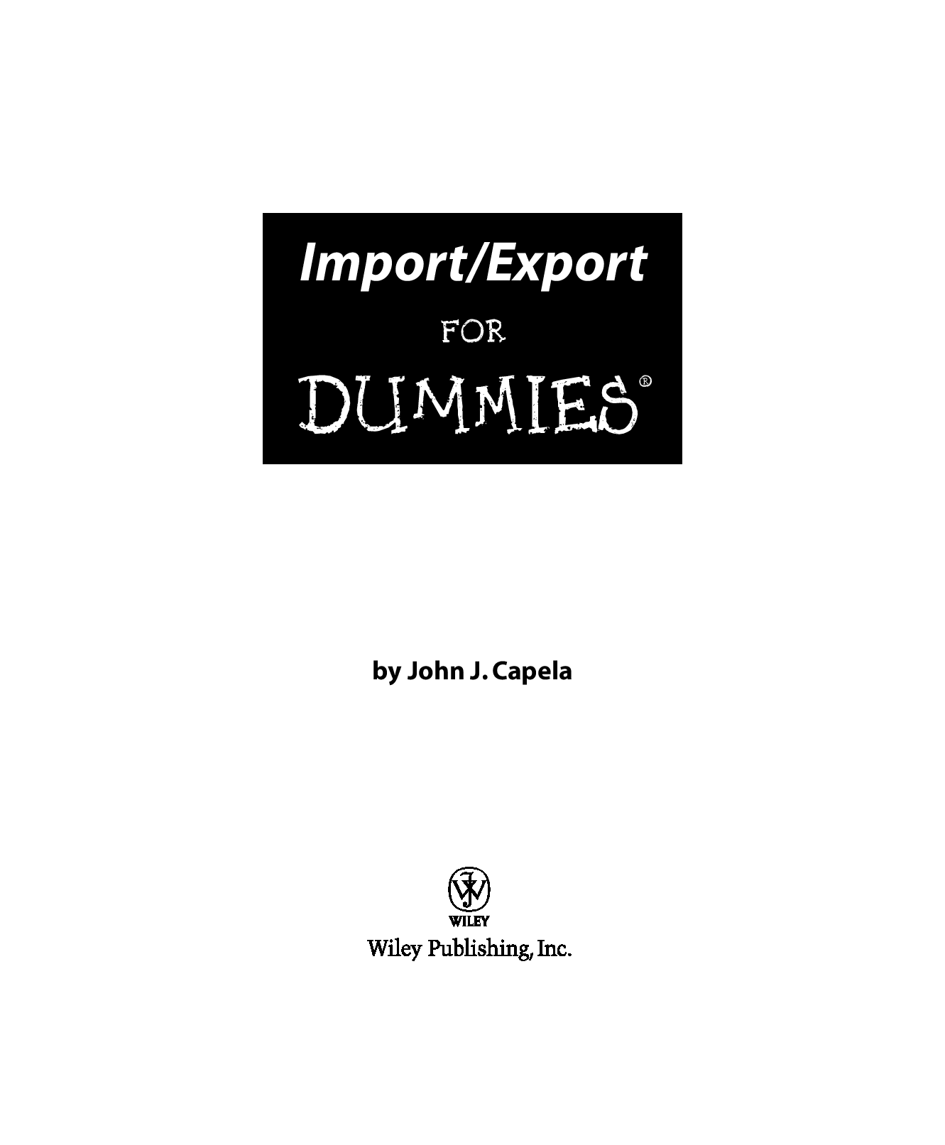 Import/Export for dummies  