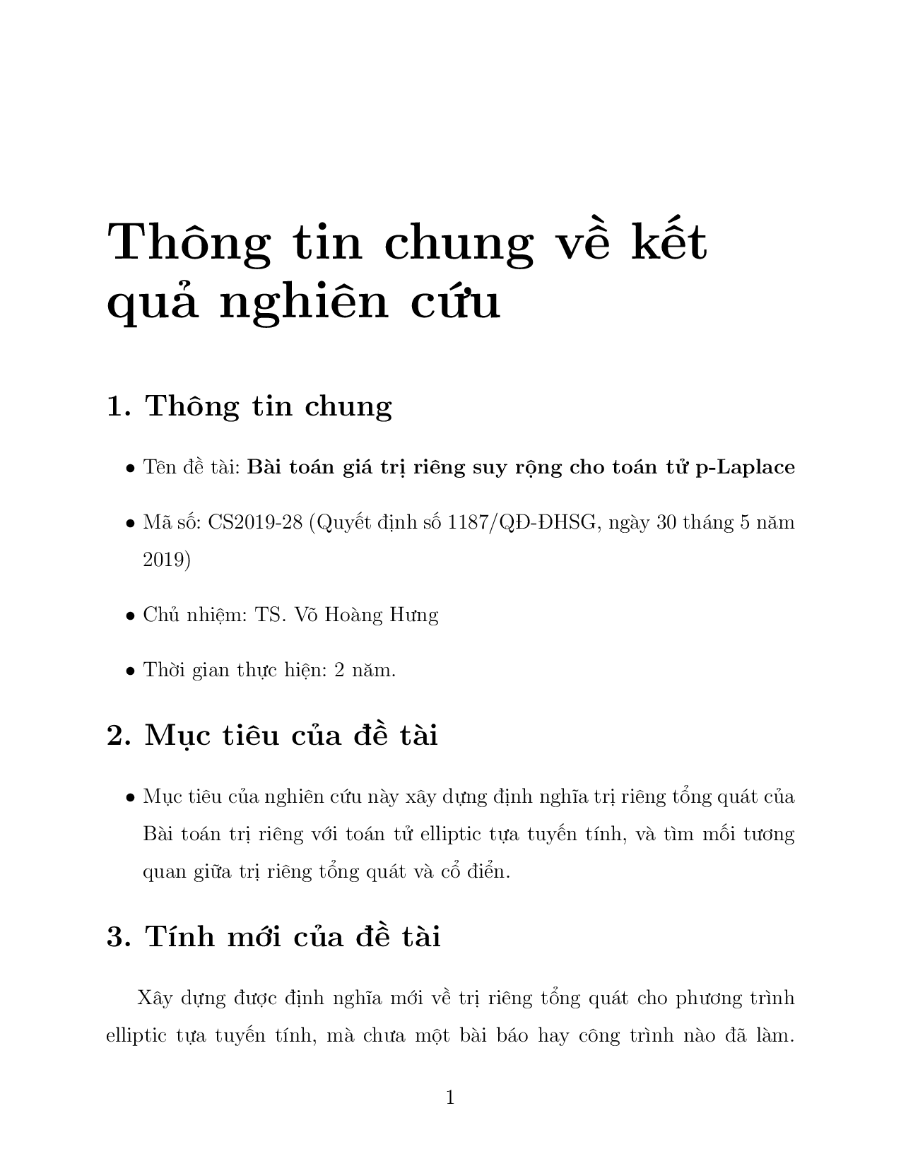 Bài toán giá trị riêng suy rộng cho tón tử p-Laplace  