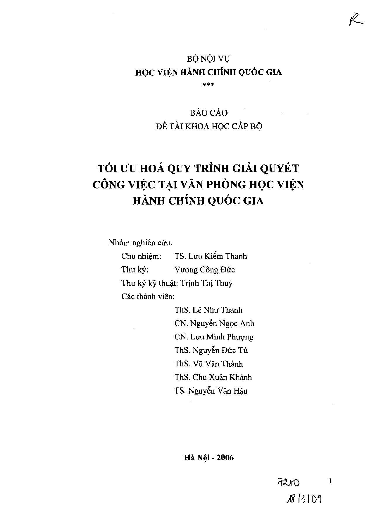 Tối ưu hóa quy trình giải quyết công việc tại văn phòng Học viện Hành chính Quốc gia  