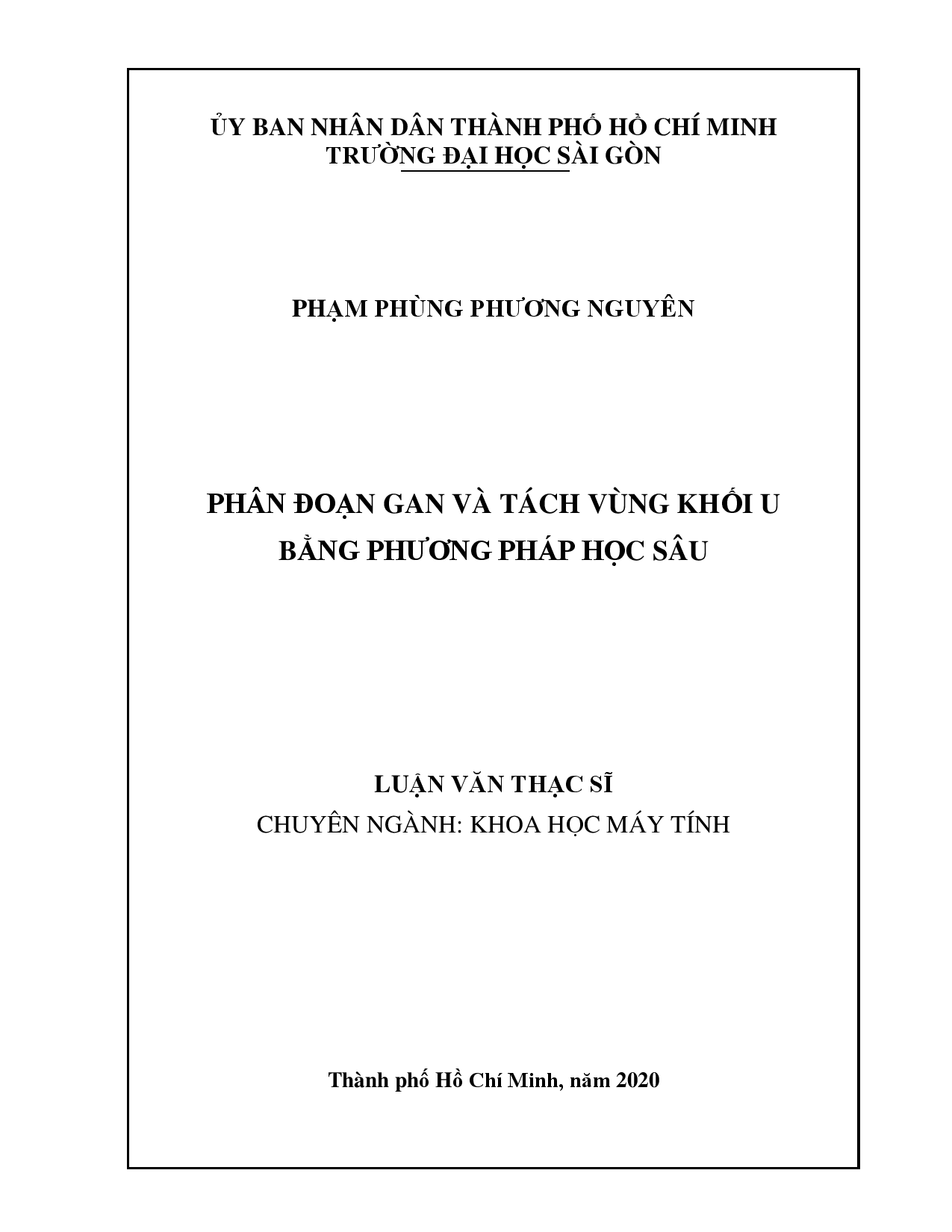 Phân đoạn gan và tách vùng khối u bằng phương pháp học sâu  