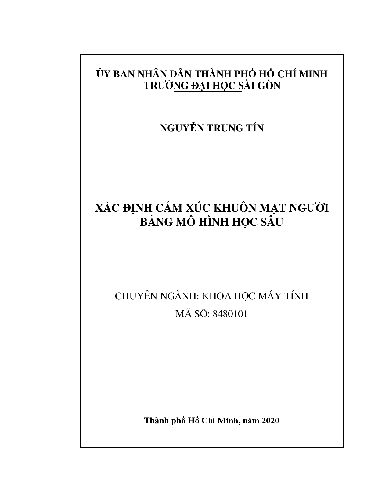 Xác định cảm xúc khuôn mặt người bằng mô hình học sâu  