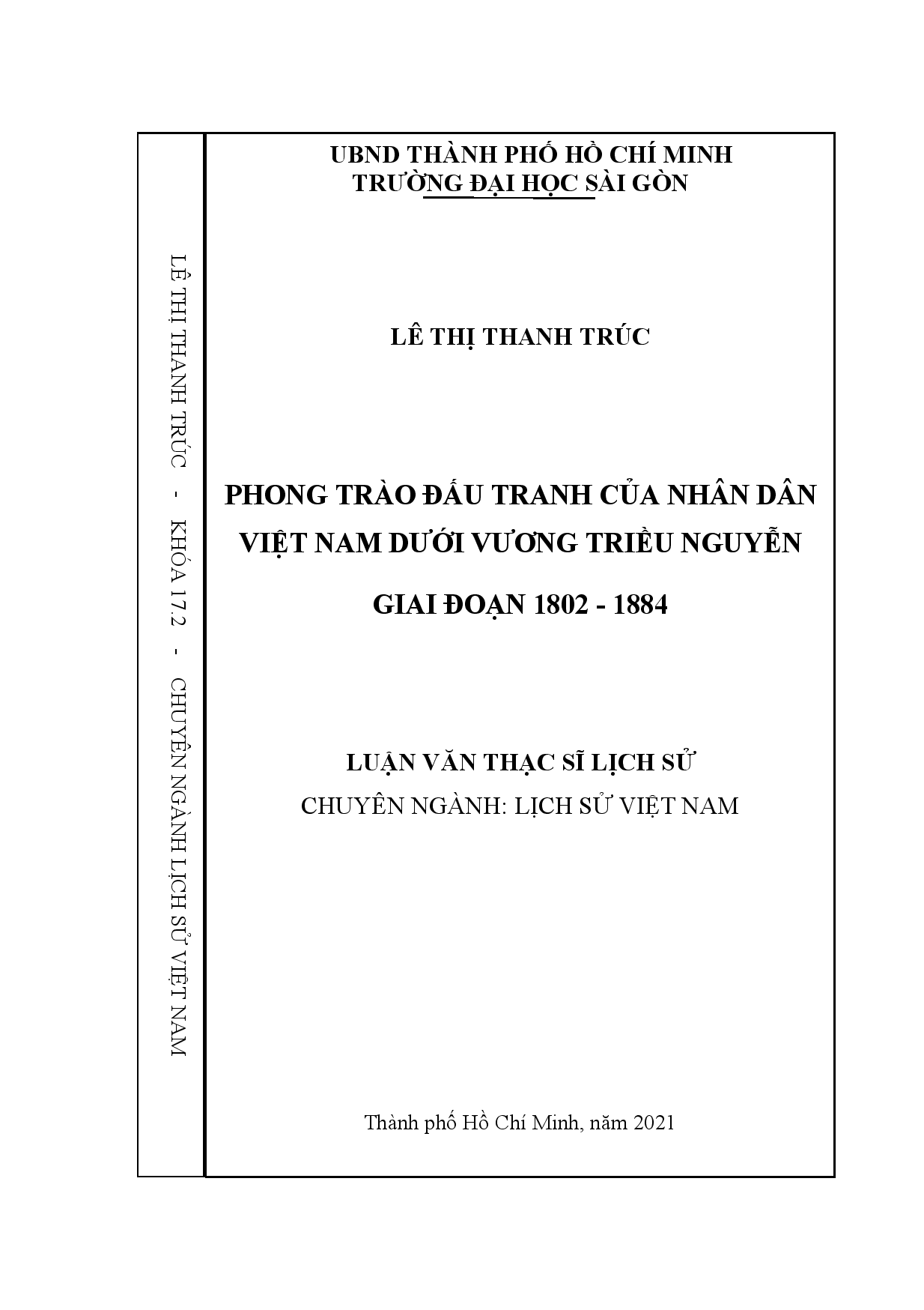 Phong trào đấu tranh của nhân dân Việt Nam dưới vương triều Nguyễn giai đoạn 1802-1884  