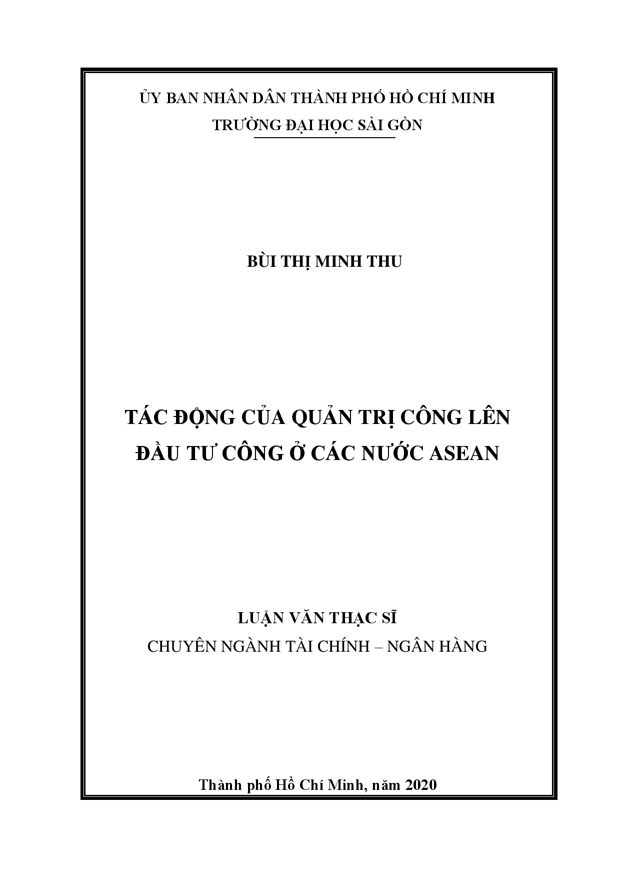 Tác động của quản trị công lên đầu tư công ở các nước Asean  