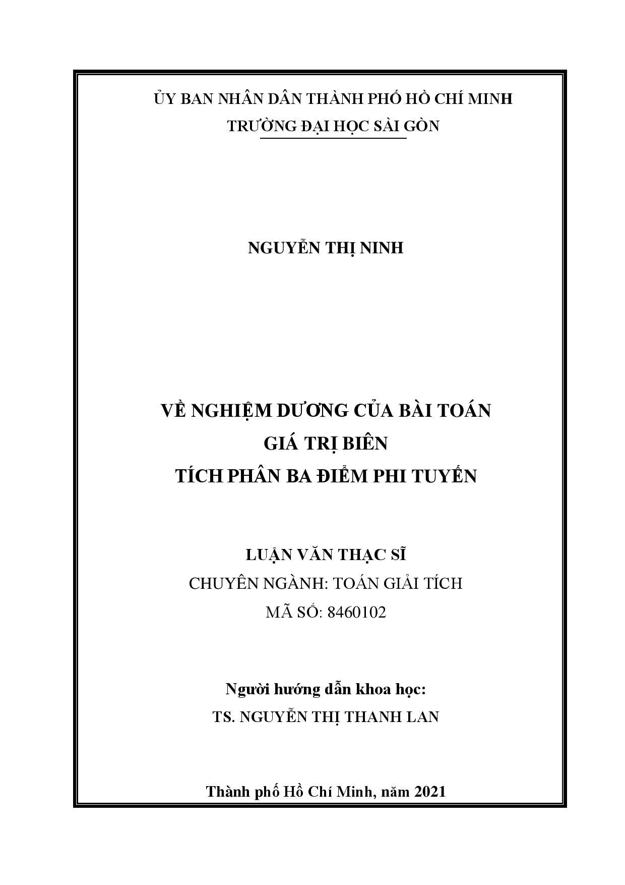 Về nghiệm dương của bài toán giá trị biên tích phân ba điểm phi tuyến  