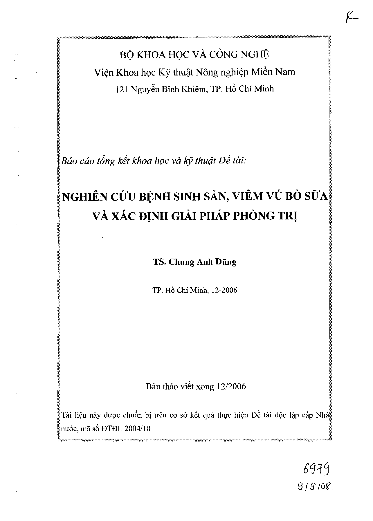 Nghiên cứu bệnh sinh sản, viêm vú bò sữa và xác định giải pháp phòng trị  