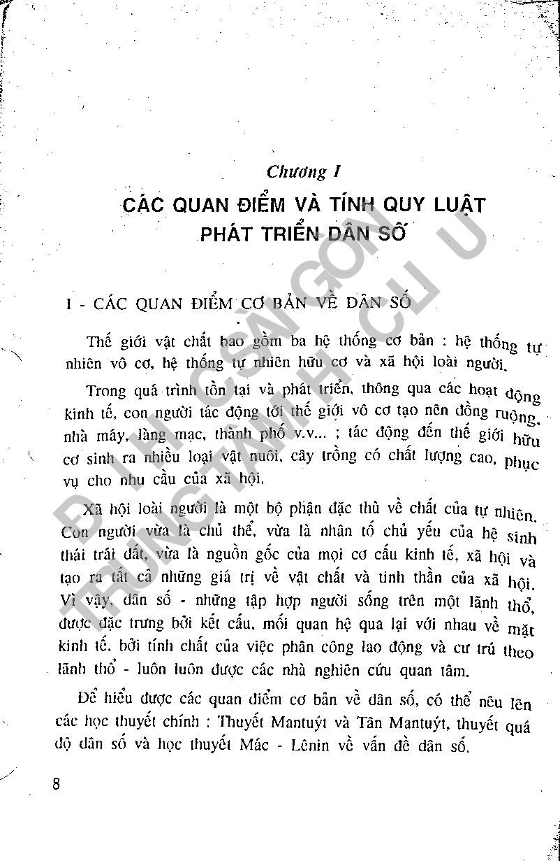 Dân số, Môi trường, Tài nguyên  